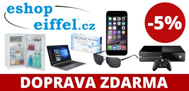 Sleva 5 % na VŠE z eshopeiffel.cz! U nás koupíte vše, co potřebujete!